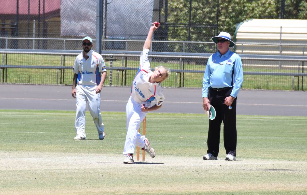 STEPPING UP: Ben Rosenbaum took on a bigger role for Rugby on Saturday and he was rewarded with three wickets during the hard-fought win over South Dubbo in the RSL-Whitney Cup. Photo: AMY McINTYRE