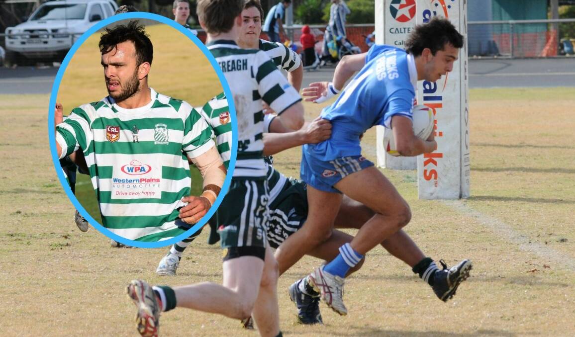 RETURN TO RAIDERS: Alex Ronayne pictured as a Macquarie junior in 2010 and (inset) with CYMS during the 2019 season.