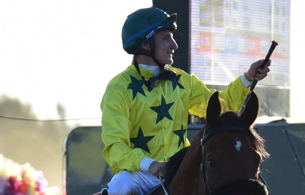 WINNING RETURN: Clayton Gallagher, pictured after a past winner at Dubbo, scored a winning double on Saturday. Photo: FILE