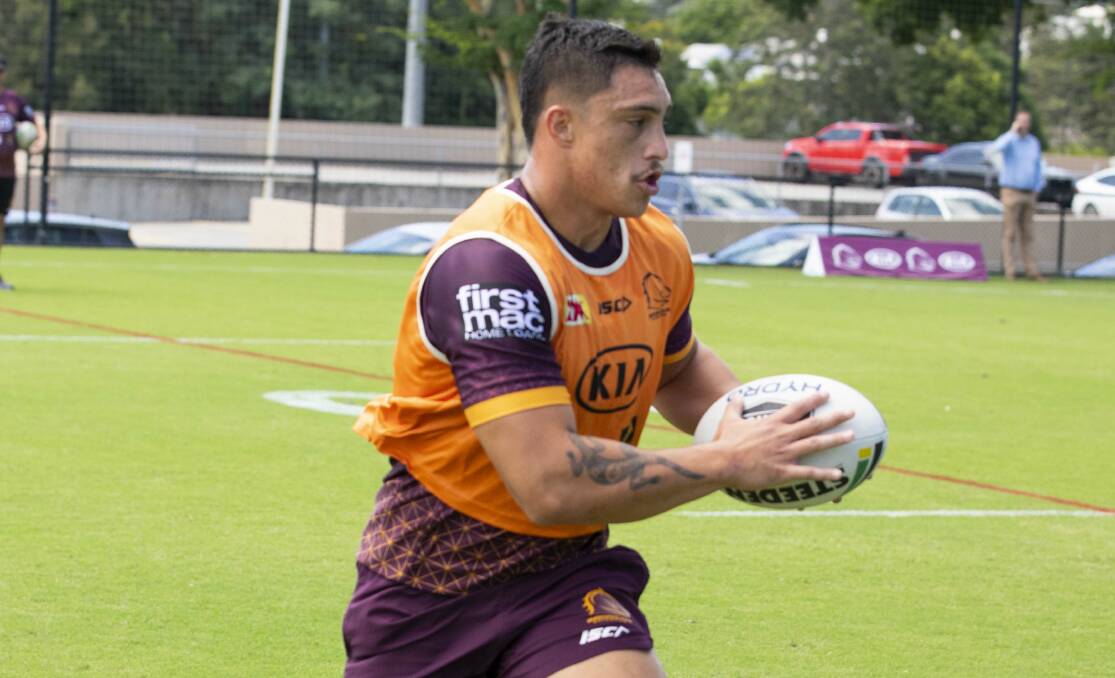 READY: Kotoni Staggs is getting closer to a return to the field. Photo: BRISBANE BRONCOS