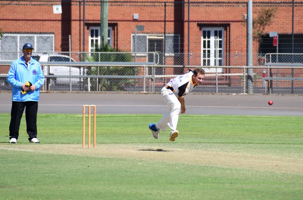 DOING HIS JOB: Ben Patterson claimed two wickets with the new ball early on in the grand final. Photo: AMY McINTYRE