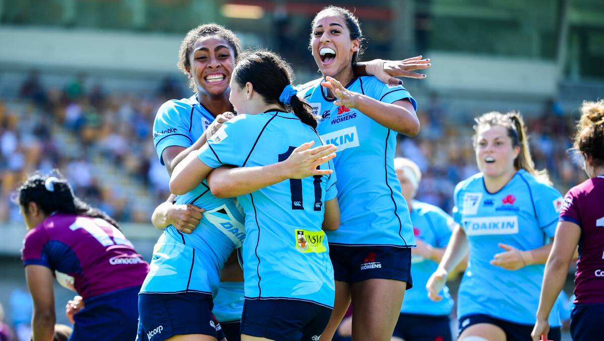 GOOD TIMES: The NSW Waratahs have had plenty to cheer about in the Super W competition this season. Photo: RUGBY AU MEDIA/STUART WALMSLEY