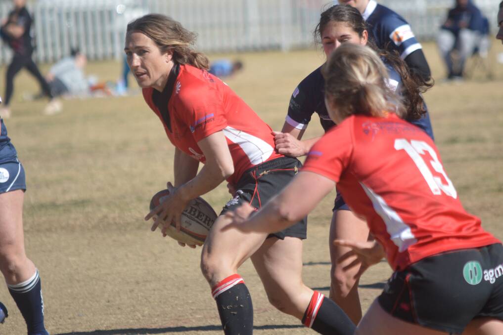 BACK FOR BRUMBIES: Bec Smyth, pictured in action for Narromine last season, will play in this season's Super W competition. Photo: MATT FINDLAY