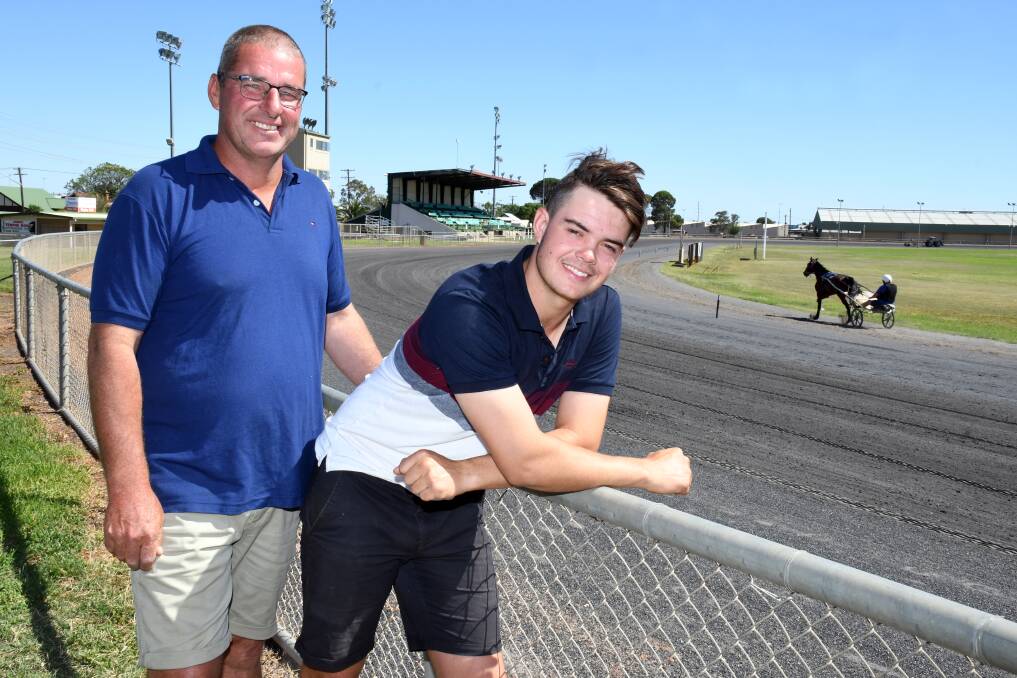 READY TO GO: Peter (left) and Hayden Lew will be in action at the track on Wednesday night. Photo: BELINDA SOOLE