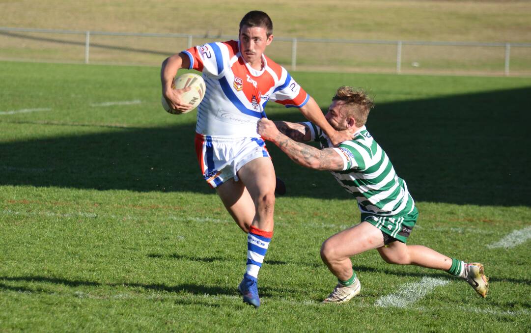 THAT'S MORE LIKE IT: Sam Dwyer, pictured in action against CYMS earlier in the year, was back towards his best on Sunday as Parkes thumped Macquarie. Photo: NICK GUTHRIE