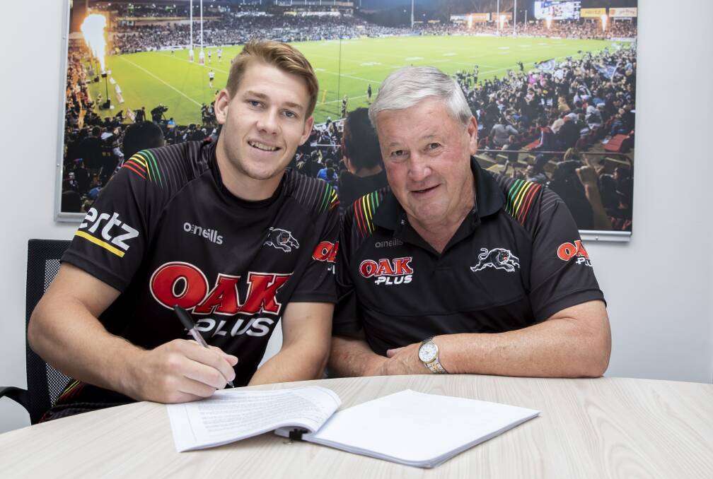 LOCKED IN: Matt Burton recently put pen to paper on a new deal with the Penrith Panthers. Photo: PENRITH PANTHERS