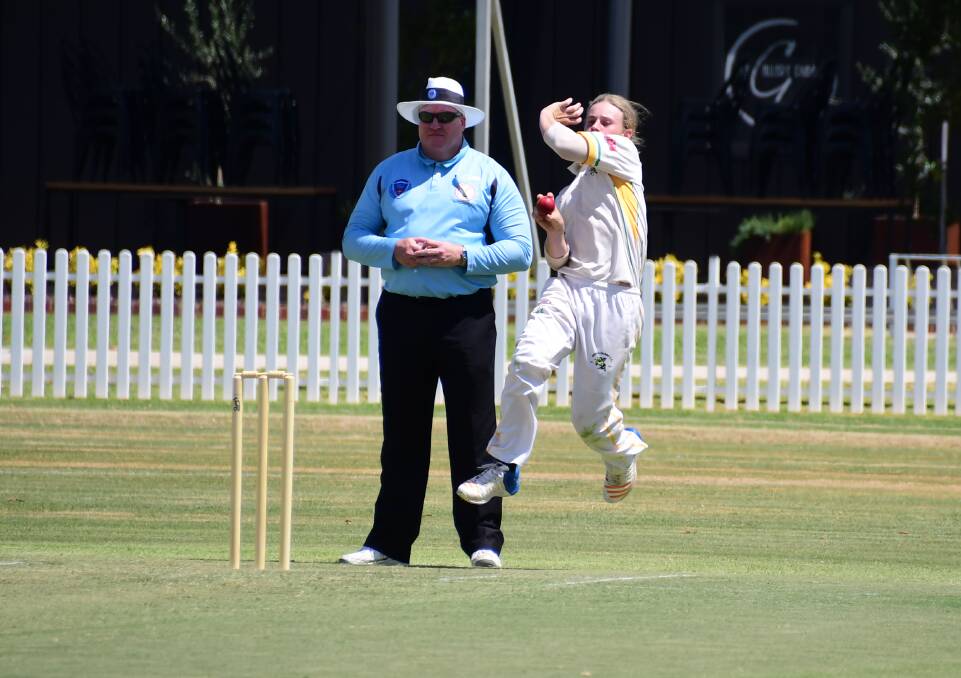 STRONG START: Lochie Endacott (pictured) took two wickets for Souths early on Saturday before fellow youngster Ted Murray shone with the bat. Photo: BELINDA SOOLE