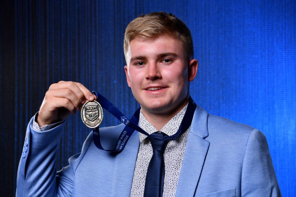 SPECIAL: Braye Porter was awarded the NSW Rugby League's Tom Nelson Medal on Wednesday night. Picture: NSW Rugby League