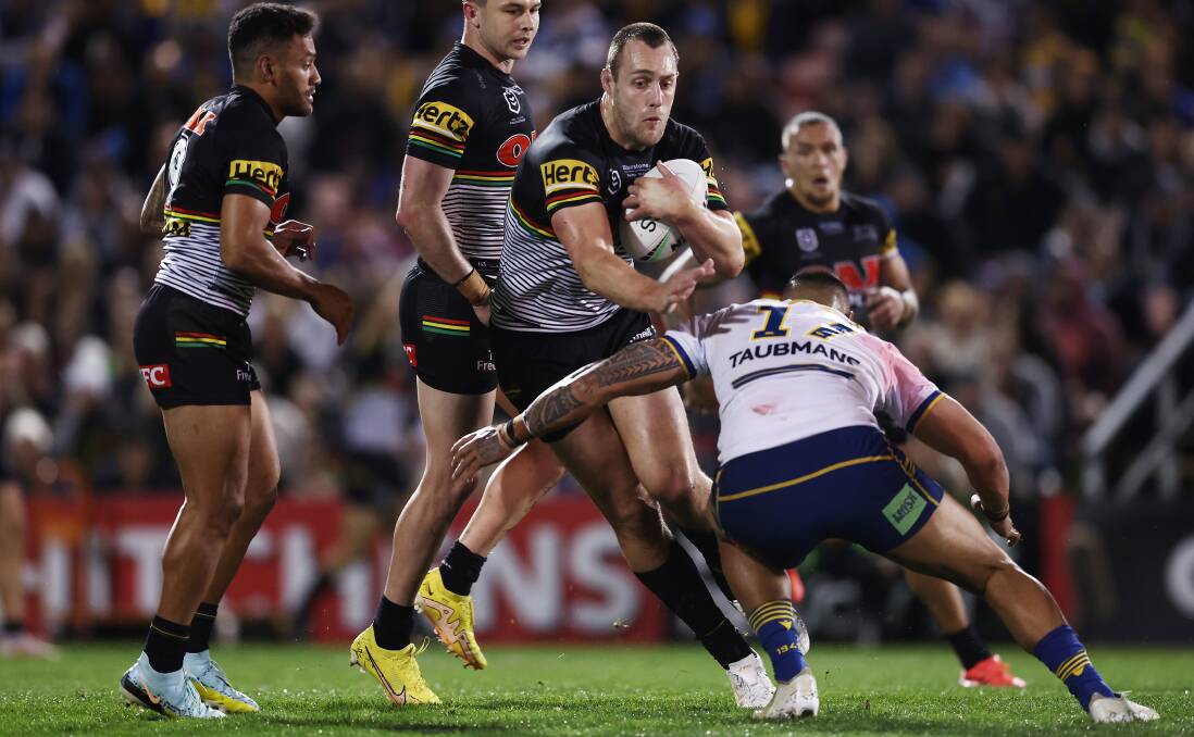 Isaah Yeo was his typical workhorse self during Penrith's big win on Friday night. Picture by Matt King/Getty Images