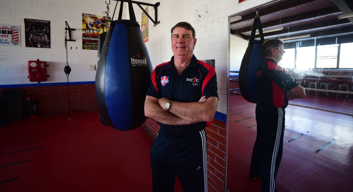 STILL PACKING A PUNCH: Brian Tink at the Dubbo PCYC, a place where the former Olympian trains some up-and-coming pugilists. Photo: BELINDA SOOLE