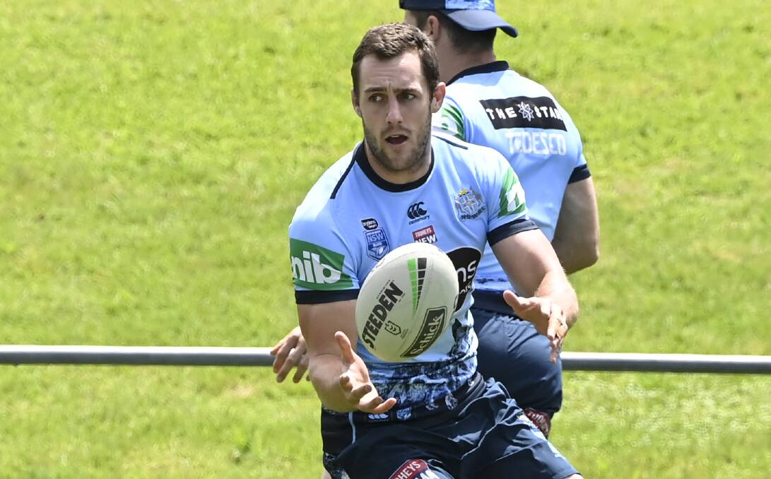 SUCCESS: Isaah Yeo in action during NSW Origin training earlier this year. Photo: NSWRL