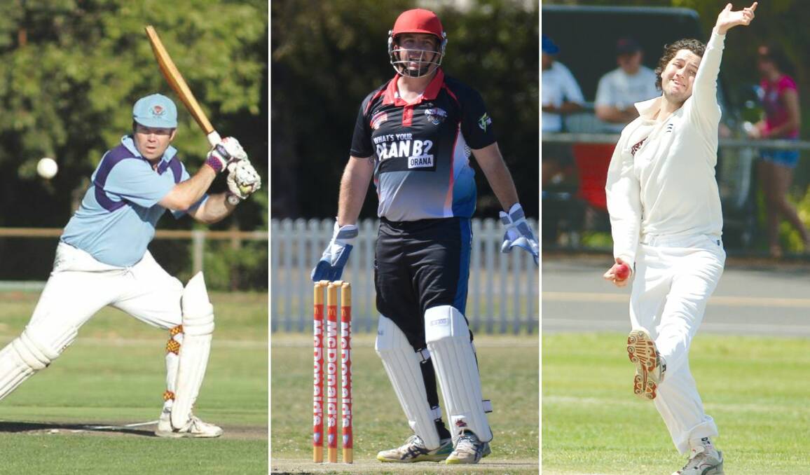 Ray Doolan (left), Jason Ryan and Tom Quilter all left a big mark on cricket in their respective towns.