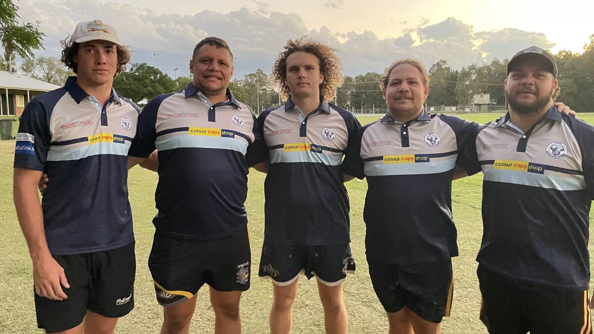 CONNECTED: Blake Merritt, Mark Merritt, Maclay Ryan, Jai Merritt, and Josh Merritt will all play for Macquarie this season. Picture: Supplied