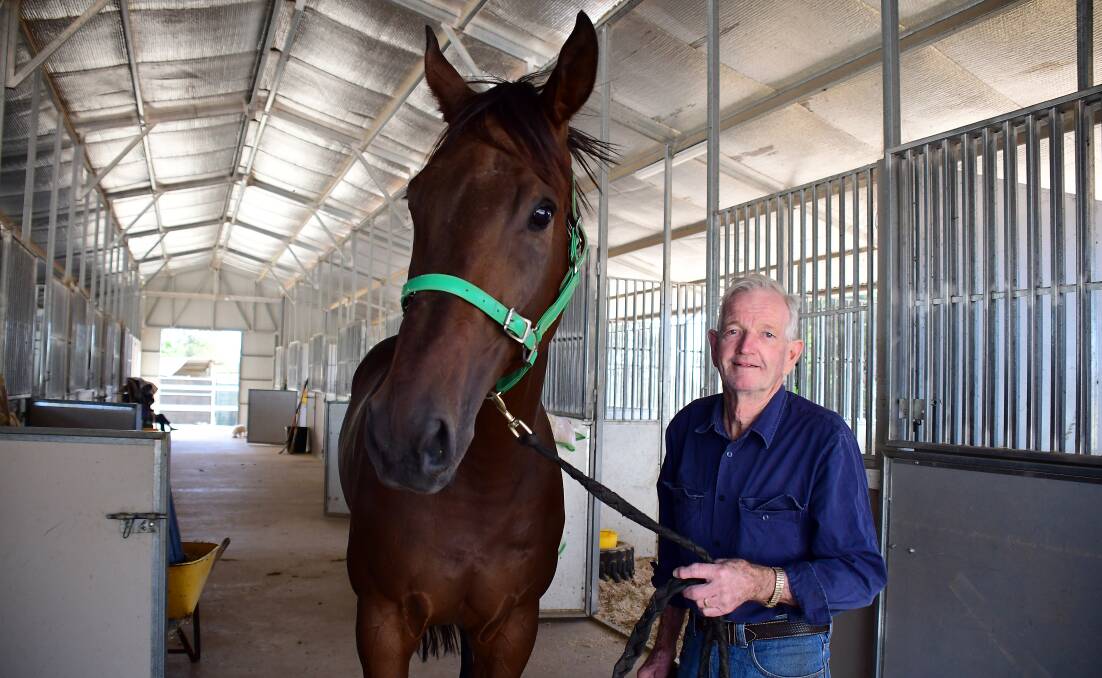 REMEMBERED: The late Allan Gibson with his talented galloper Cowboys Karma in April of 2019. Picture: Belinda Soole