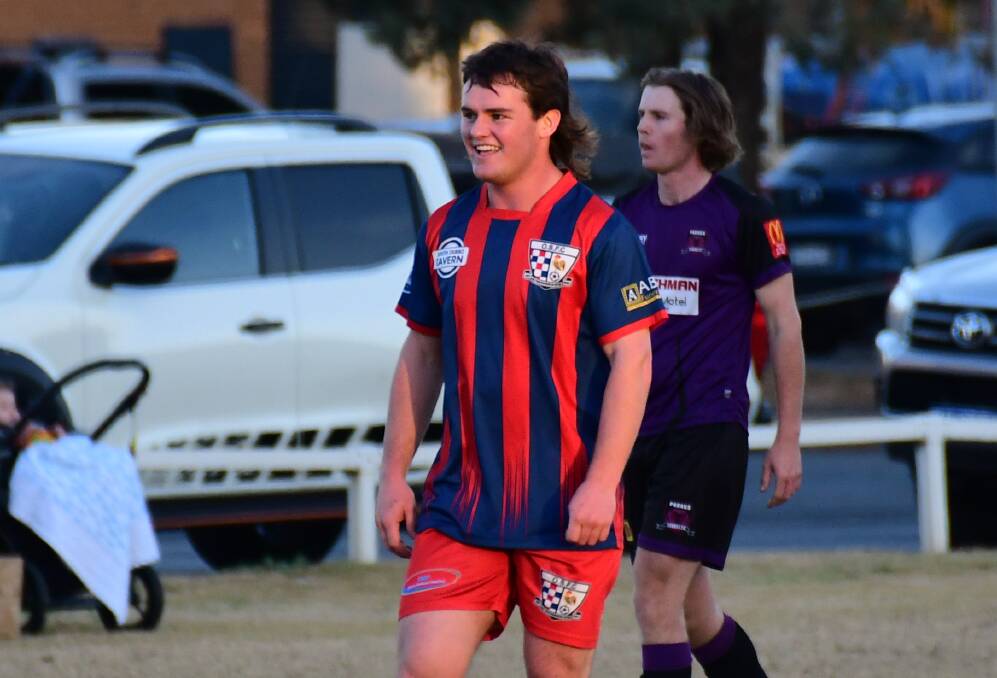 HAVING A BALL: Duncan Cahill is enjoying his football with an in-form Orana Spurs side. Photo: AMY McINTYRE