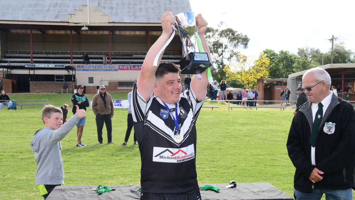 TALKING POINT: Forbes captain Jack Hartwig after winning this year's Western Youth League, involving clubs from Group 11 and Group 10. Photo: AMY McINTYRE