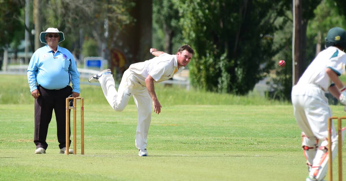IN THE WICKETS: Matt Hailing again bowled well and took three wickets for South Dubbo on Saturday but it wasn't enough to stop his side just getting beaten by Rugby during a thrilling round of RSL-Pinnington Cup action. Photo: BELINDA SOOLE