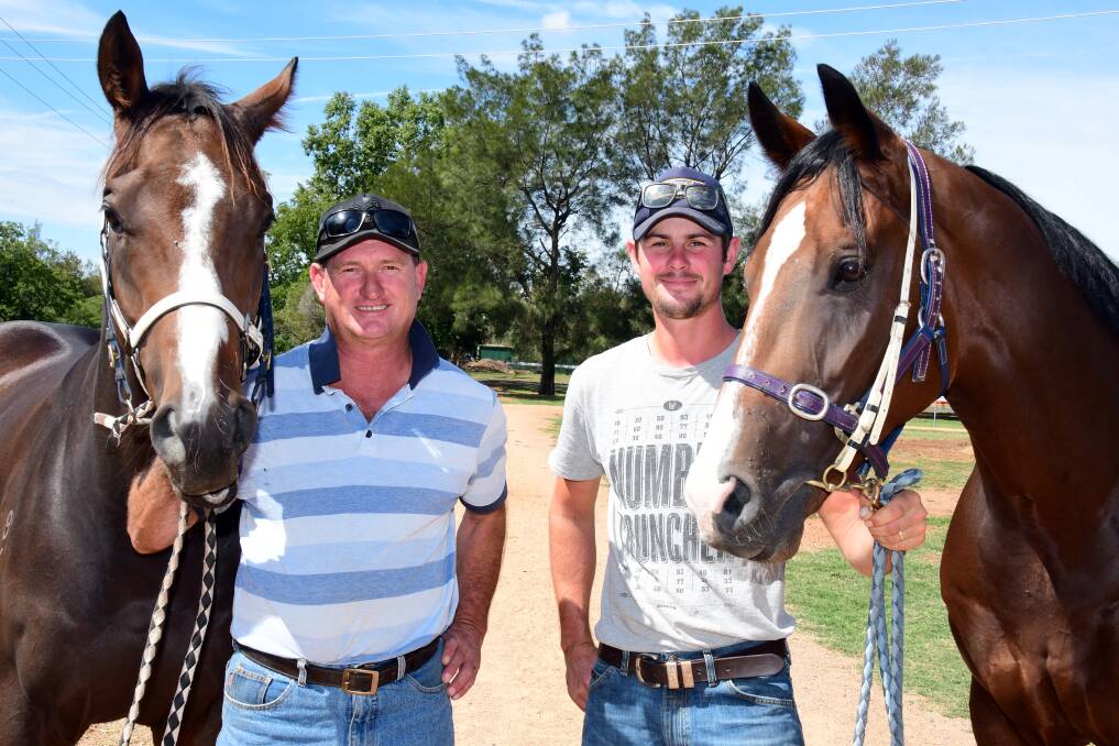 READY TO GO: Darren Hyde and Westlink (left) with Clint Lundholm and Sons Of Bourke (right). Photo: BELINDA SOOLE