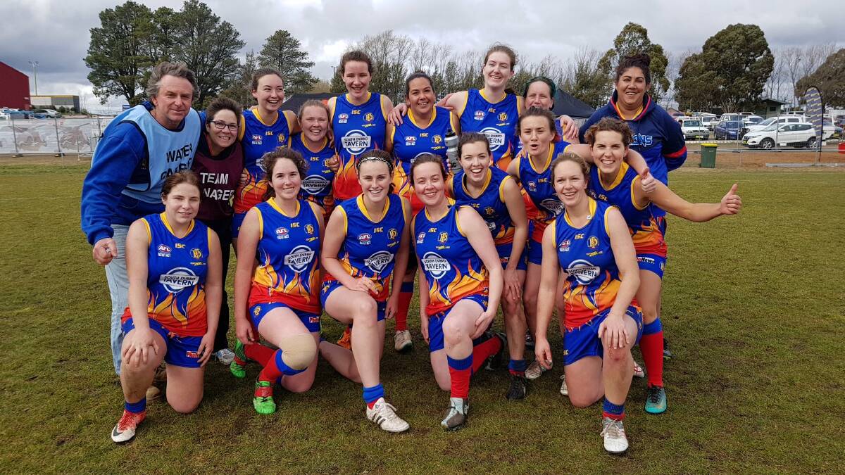 GO AGAIN: The Demons' women's side which won the 2018 title. The squad will look different this year but the positivity remains. Photo: CONTRIBUTED