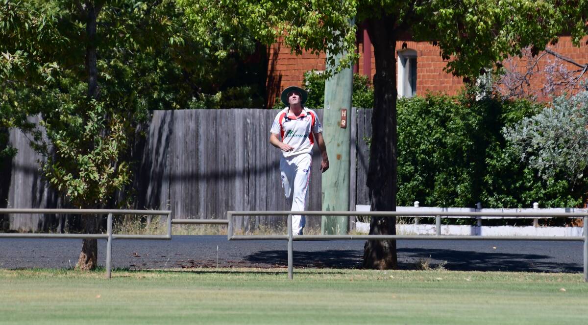 FETCH IT: Ben Semmler was one of the many Colts fielders forced to take a walk and find the ball during Ben Patterson's powerful innings. Photo: BELINDA SOOLE