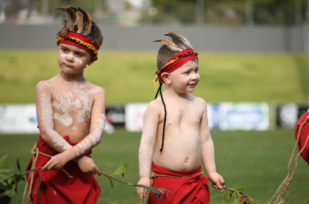 Sons of CYMS players took to the field recently during the club's Indigenous round ceremony. Picture by Amy McIntyre