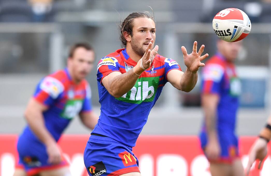 IN THE MIX: Bayden Searle has been named in Newcastle's squad for this week's NRL Nines. Photo: NEWCASTLE KNIGHTS