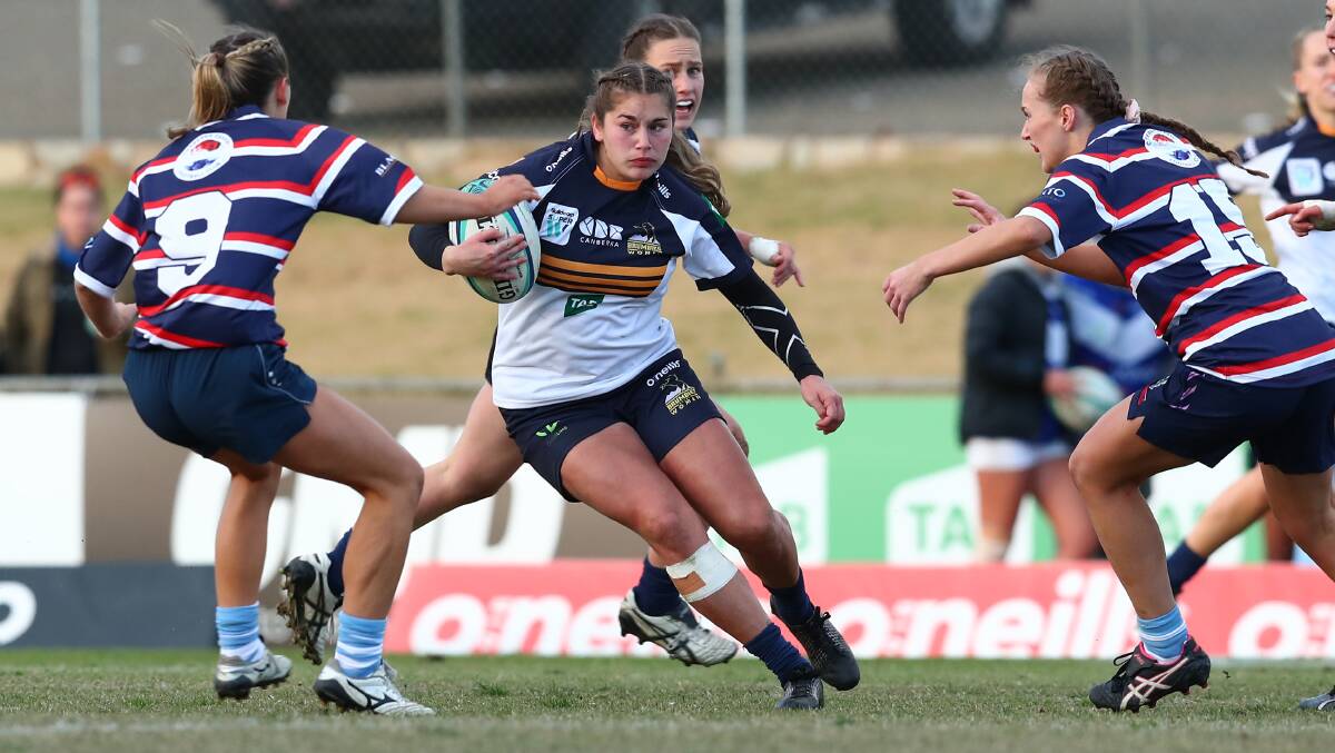 ONE TO WATCH: Lillyann Mason-Spice has immediately marked herself one of the ACT Brumbies' best. Photo: KEEGAN CARROLL