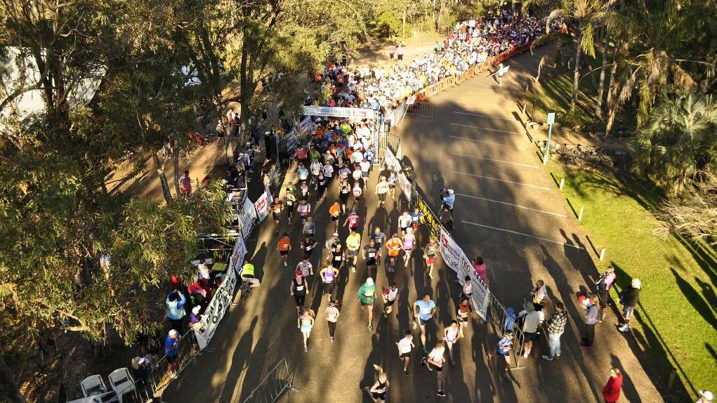 OFF THEY GO: Competitiors taking part in the 2013 Stampede. Photo: AERIAL PHOTOGRAPHY