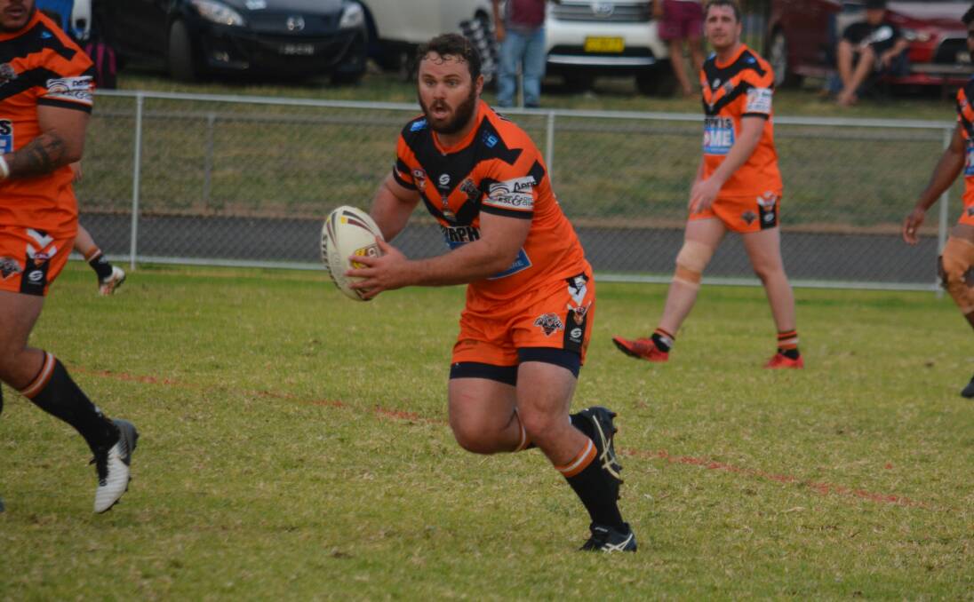 HOME COMFORTS: Jacob Neill and the Nyngan Tigers play at Larkin Oval for just the second time this season on Sunday. However, they will do so without injured captain-coach Justin Carney. Photo: NICK GUTHRIE
