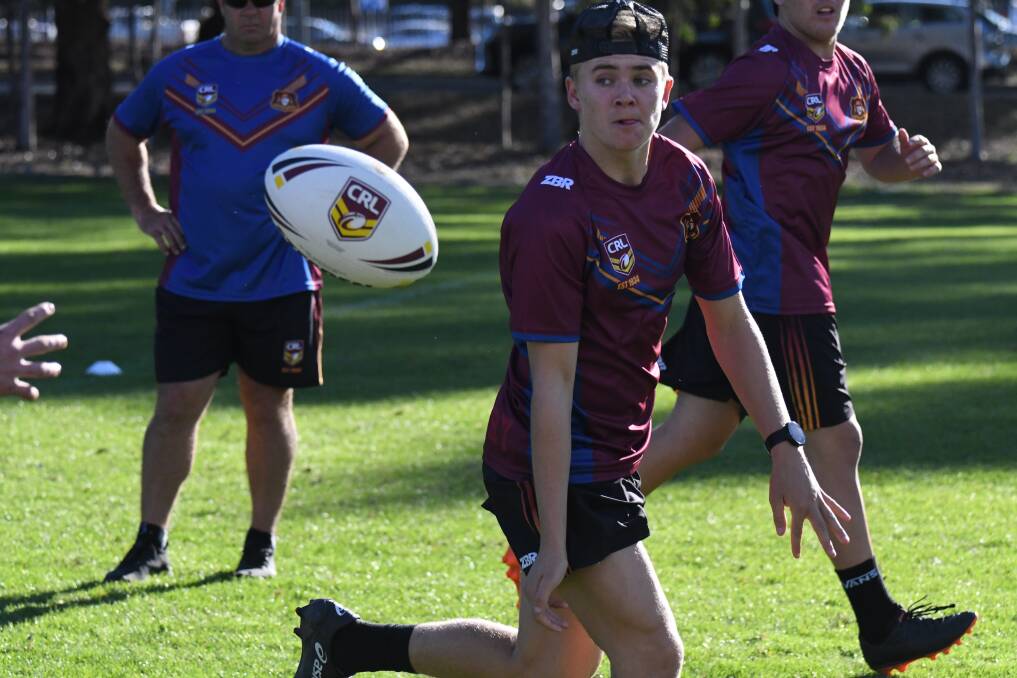 READY: St John's star Braye Porter in action at NSW Country under 16s training this week. Photo: CRL