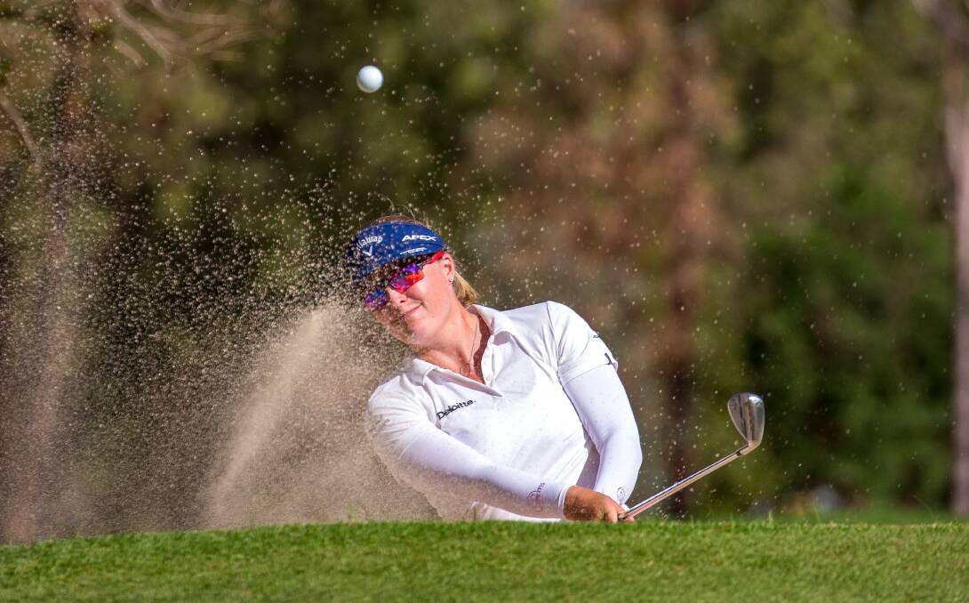 ON TOP: Manon De Roey's fine play from the bunkers played a major part of her success on Friday. Photo: TRISTAN JONES