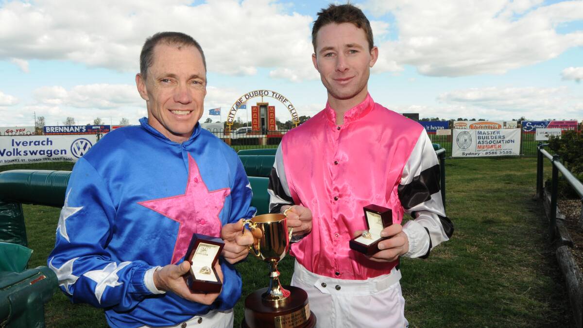 STANDOUT: Kody Nestor (R) with Greg Ryan at Dubbo Turf Club in years gone by.