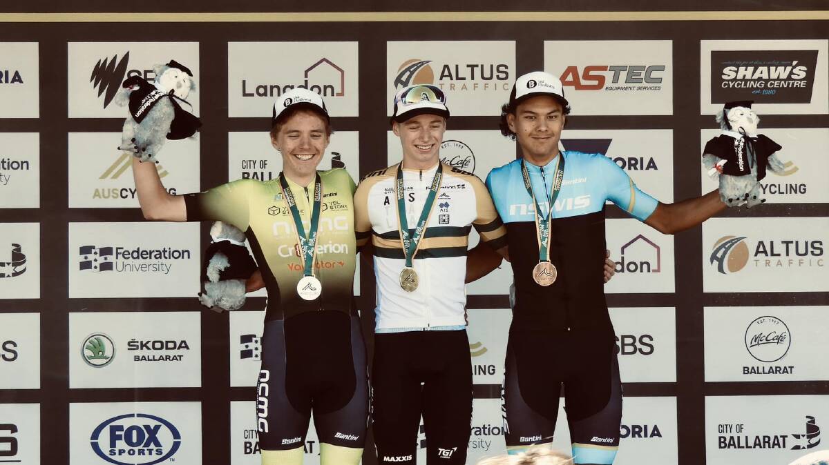 Ben Anderson (right) was another Dubbo Cycle Club rider to win a bronze medal at the Road National Championships this month. Picture supplied