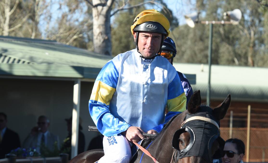 Ricky Blewitt was in the saddle when Broo Boos won the Bligh Picnic Cup on Saturday. Picture: Amy McIntyre