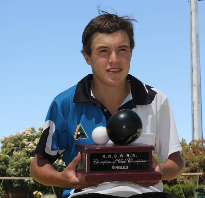 ANOTHER ONE: Hugely talented Dubbo bowler Jono Davis claimed more silverware on Thursday when he became the youngest ever winner of the NSW Champion of Champions singles. Photo: DAILY ADVERTISER