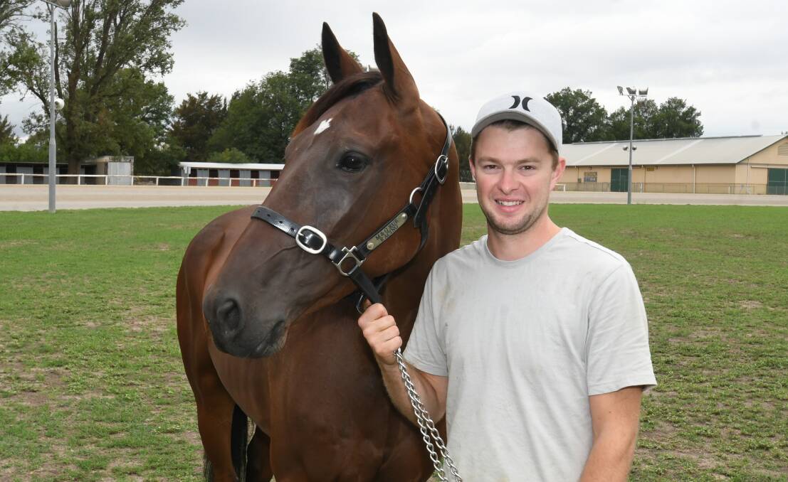 ONE TO REMEMBER: Tom Pay and Ziggy Rocks, back at home on Monday after Saturday's victory. Photo: CHRIS SEABROOK