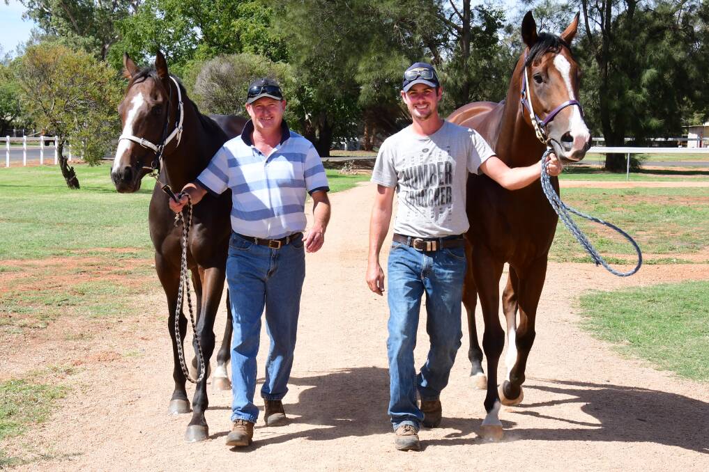 SPECIAL EXPERIENCE: Darren Hyde (left) and Clint Lundholm contested the final with Westlink and Sons Of Bourke respectively on Saturday. Photo: BELINDA SOOLE