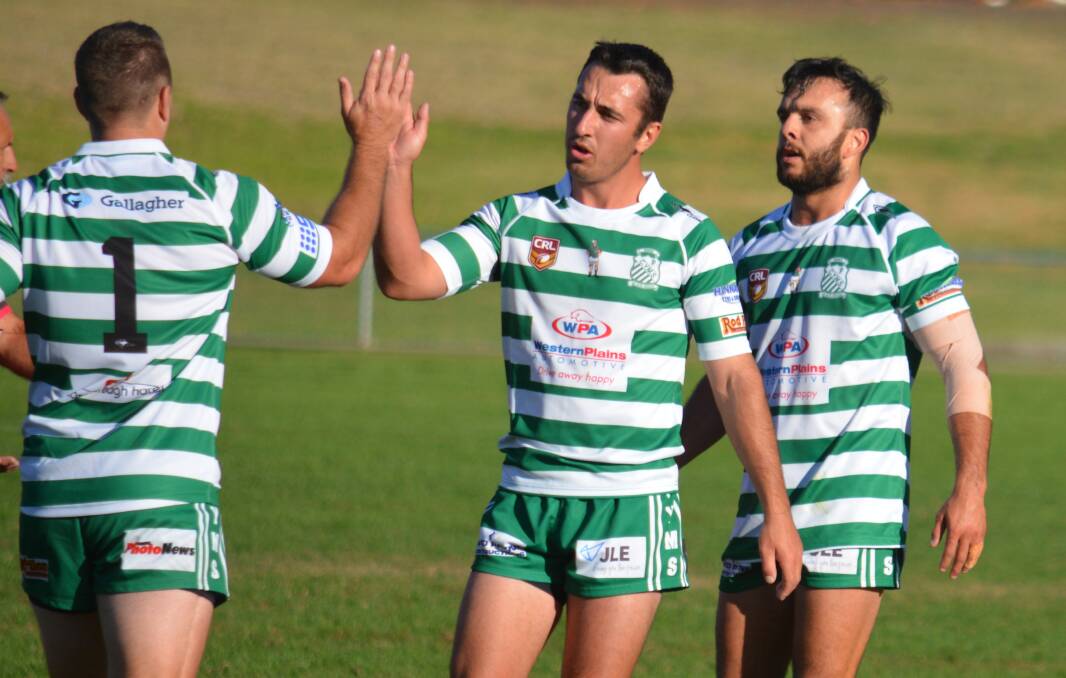 HOLDING ON: Harry Kempston (centre) and Dubbo CYMS won again on the weekend. Photo: NICK GUTHRIE