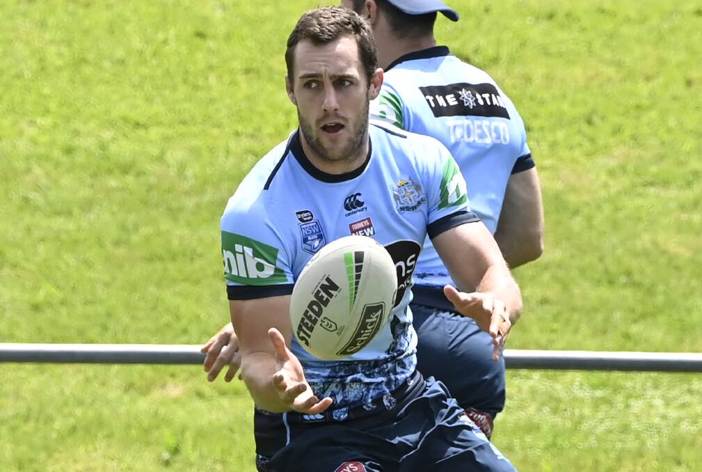 SHUFFLED AROUND: Isaah Yeo, a regular at lock for club side Penrith, was forced to play in the centres for the Blues on Wednesday. Photo: NSWRL