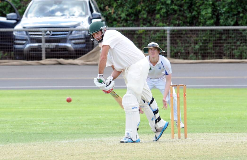 IN THE RUNS: South Dubbo all-rounder Will Lindsay, unbeaten on 75, will look to help South Dubbo finish Saturday's play against Rugby quickly. Photo: FILE