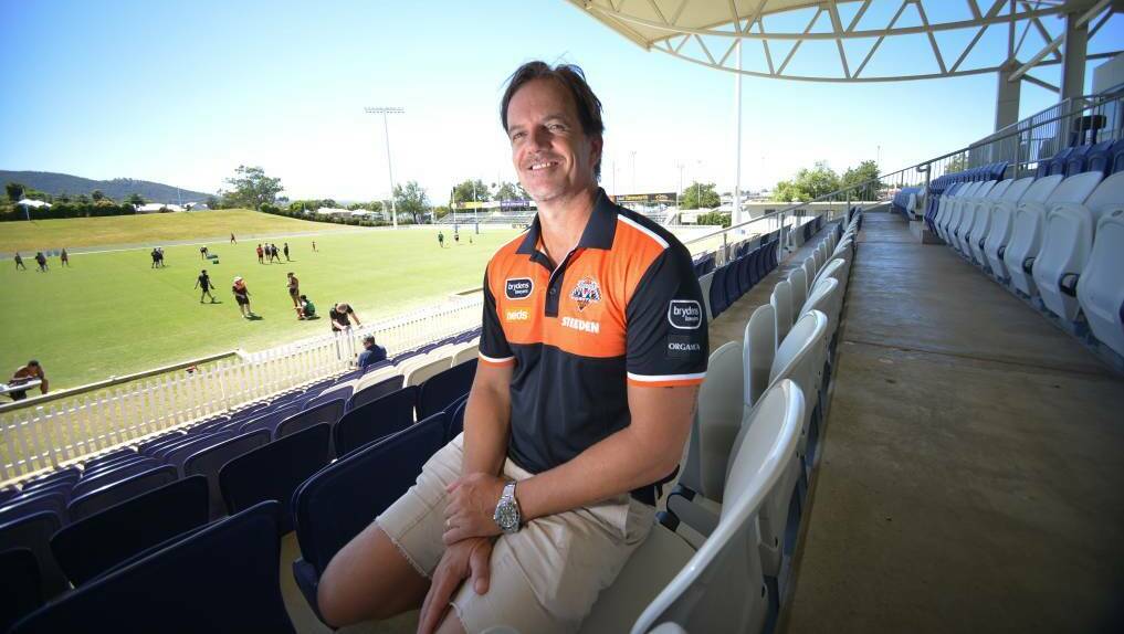 NO PLAY: Wests Tigers chief executive Justin Pascoe at Scully Park in February. Photo: BEN JAFFREY