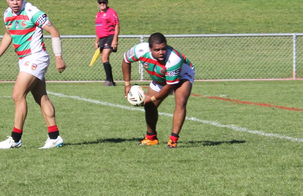 WORKING FORWARD: David Ryan scored one of Westside's tries during Sunday's loss at Nyngan, a result the club was still plenty proud of. Photo: JENNIFER HOAR