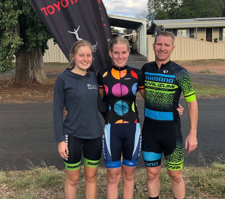 PODIUM: Sian Potter, Haylee Fuller and Tim Hines were the first three across the line on Saturday. Photo: SUPPLIED