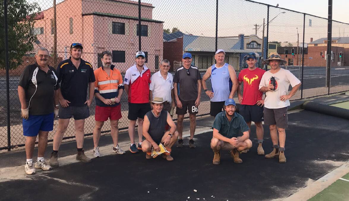 IMPROVING: Committee members and volunteers were hard at work at the club last month and its hoped more people will join in. Photo: CONTRIBUTED