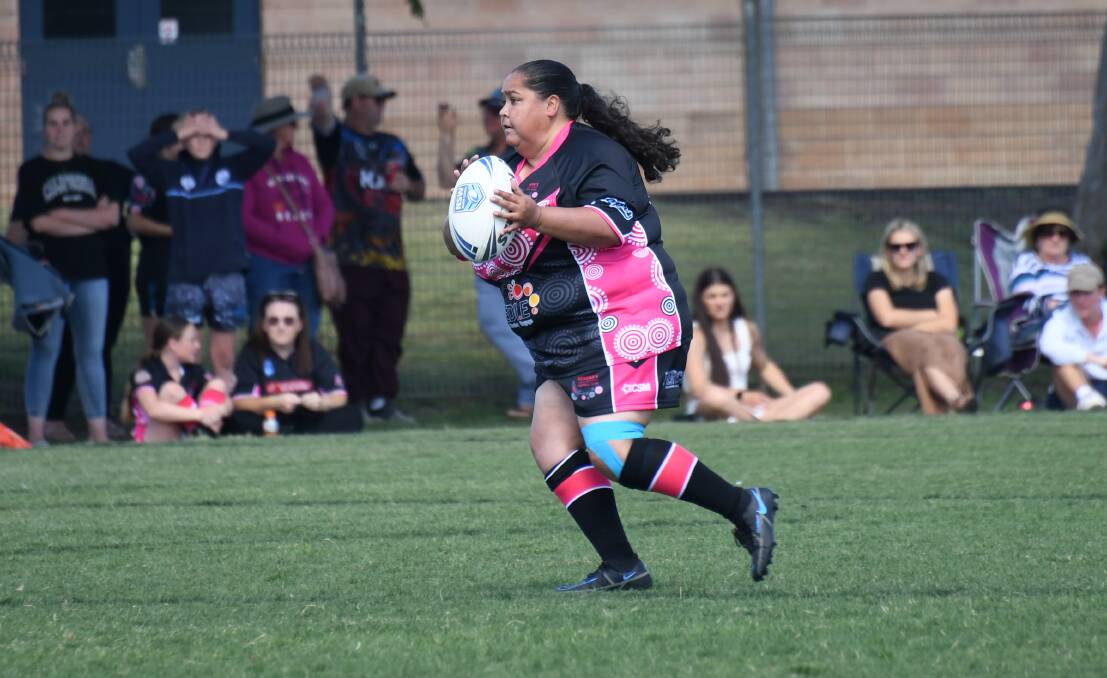 Kaitlyn Mason in action for the Goannas during Saturday's win over Casrlereagh. Picture by Amy McIntyre