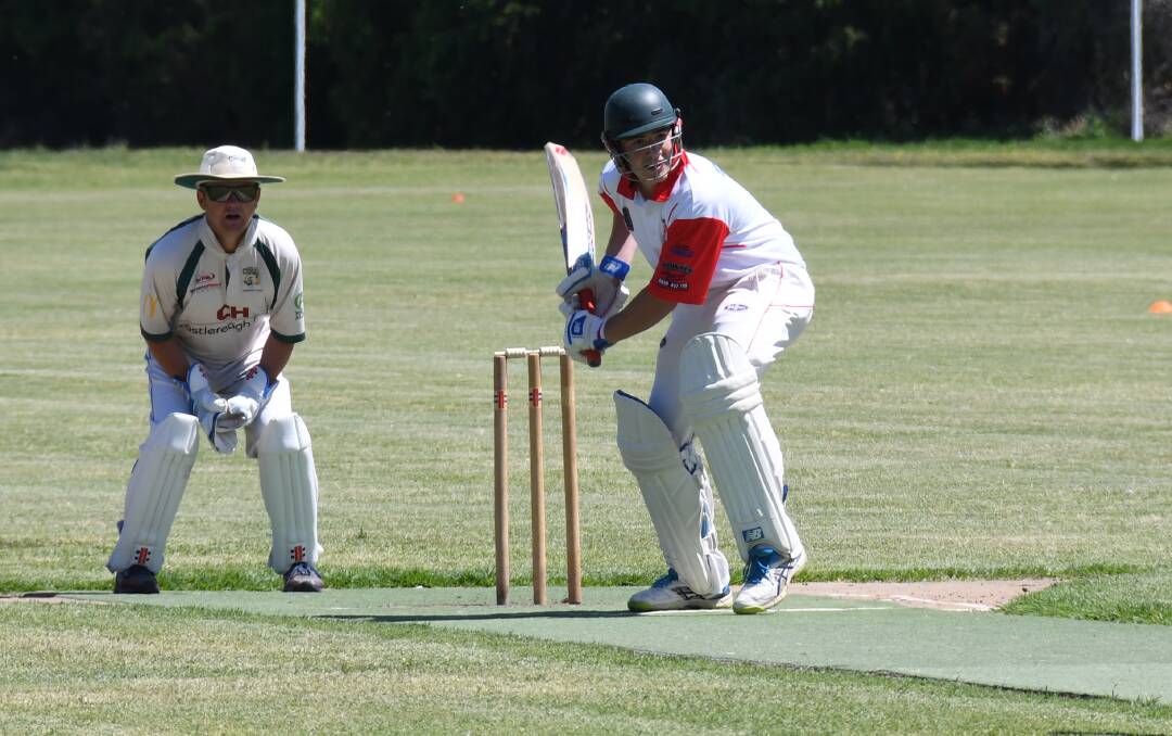 ON THE BOARD: Preston Beauchamp was one of many players who piled on the runs during Saturday's round of third grade action. Photo: CRAIG THOMSON
