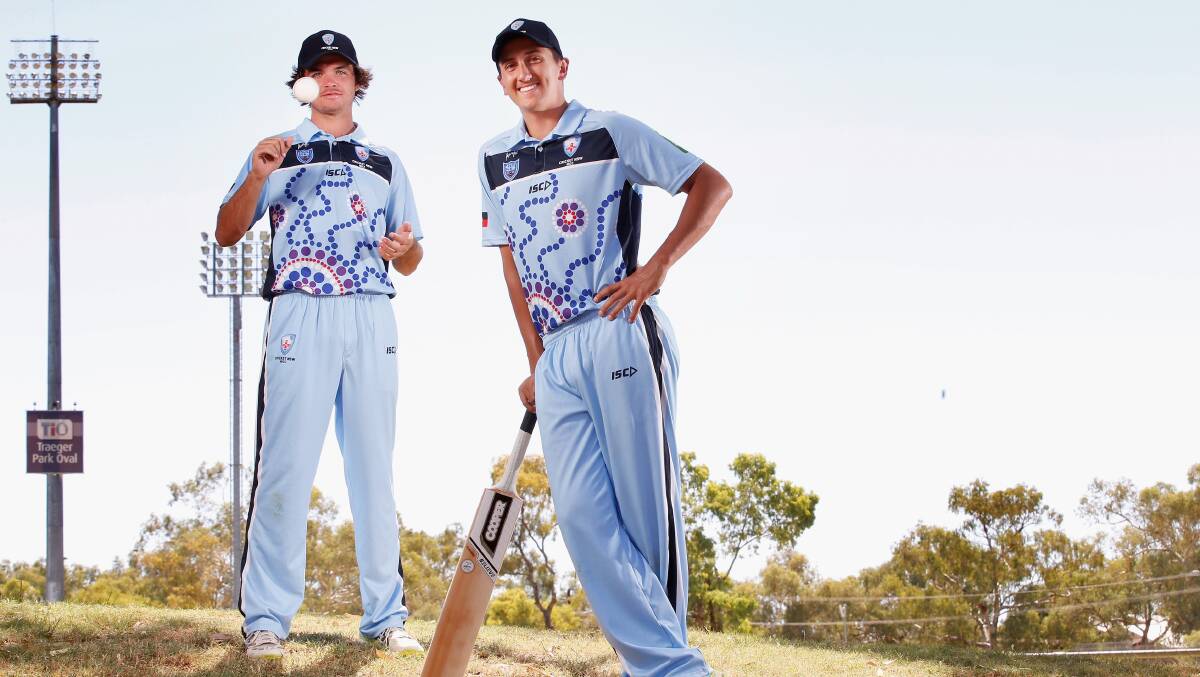 SPIN TWINS: Brock Larance (left) and Marty Jeffrey played a key role in NSW's win in the final. Photo: CRICKET AUSTRALIA