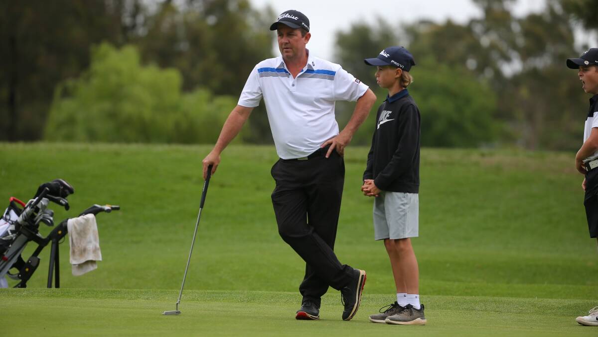SPECIAL: Craig Mears and his son Zac together during this week's Western Open. Picture: David Tease/Golf NSW