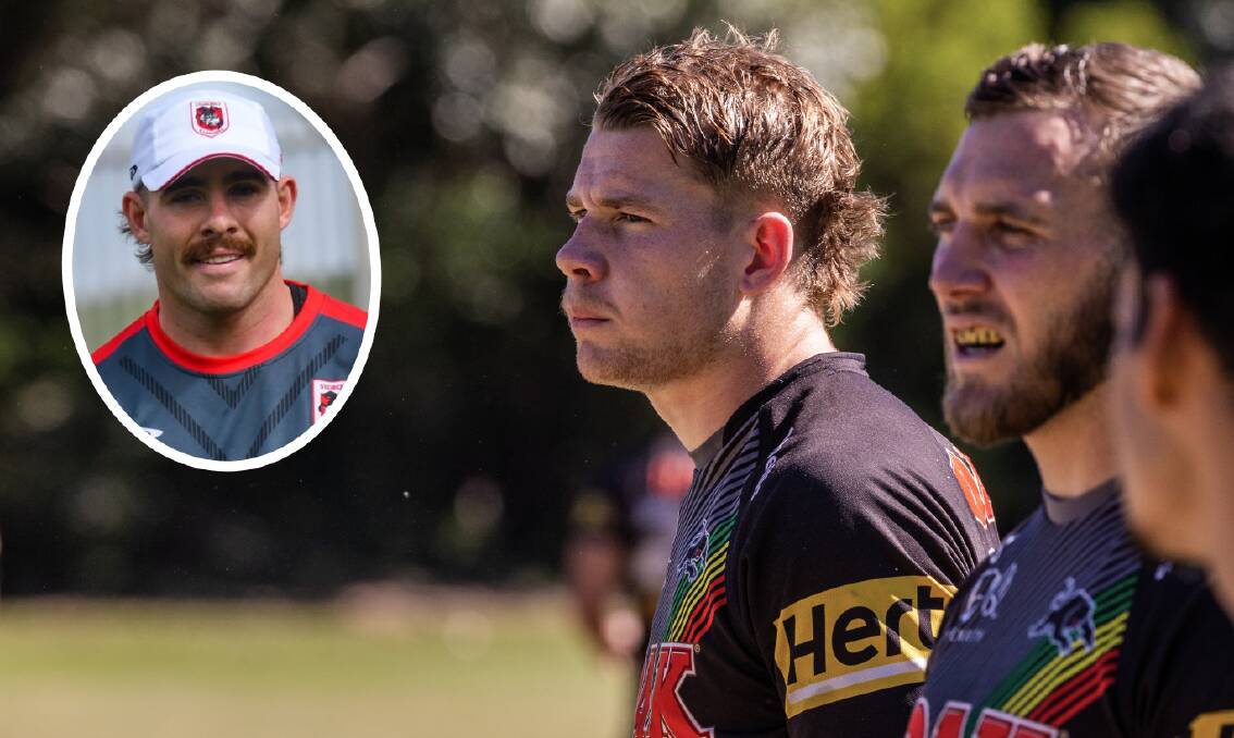 WESTERN WAYS: Matt Burton has farewelled the Penrith Panthers while Billy Burns (inset) is looking for more success at the Dragons.