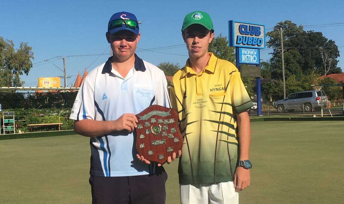 THE VERY BEST: Jordan Thompson and Tim Walsh took out the Zone 4 Championships pairs event, scoring a shock win in the semis on the way. Photo: CONTRIBUTED